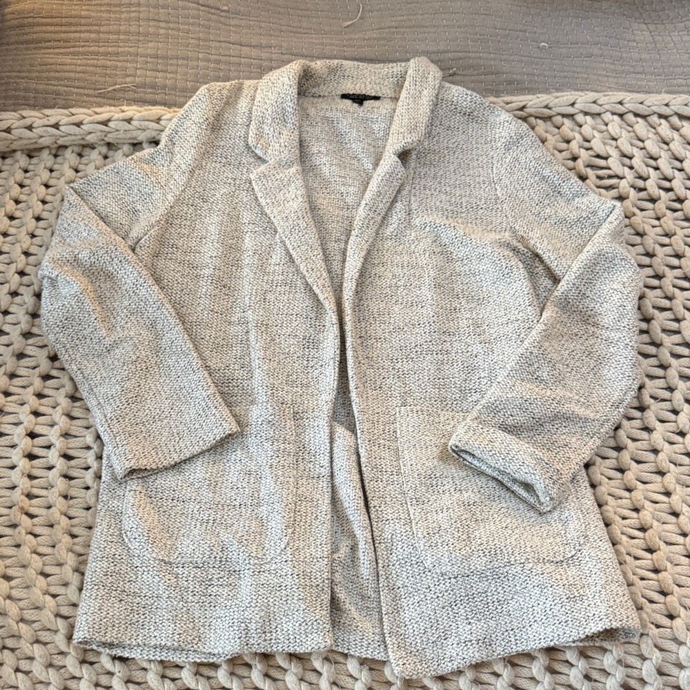 Women's Gray Sweater Blazer
